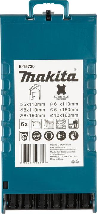 Productafbeelding Makita SDS+ set metselboren 6 stuks. (5, 6, 8 mm en 10 mm)