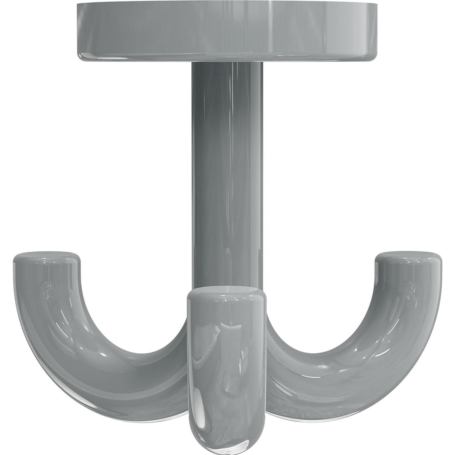 Hewi, Garderobe + Kleiderhaken, Dreifachhaken 477.90.050 dreifach A.50mm PA felsgrau 95 H.70mm D.50mm