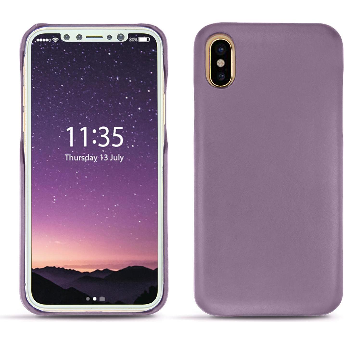 Noreve Lederschutzhülle (Apple iPhone X), Smartphone Hülle, Violett