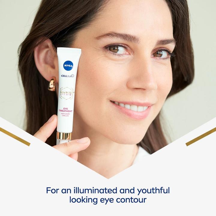 Produktbild NIVEA Luminous630 Anti-Dunkle Augenringe Augencreme (Augenpflege Crème, Tag + Nacht, 15 ml)