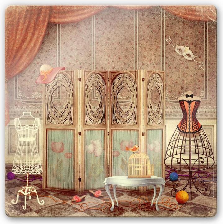Produktbild Trenddeko Ankleidezimmer einer Prinzessin (50 x 50 cm)