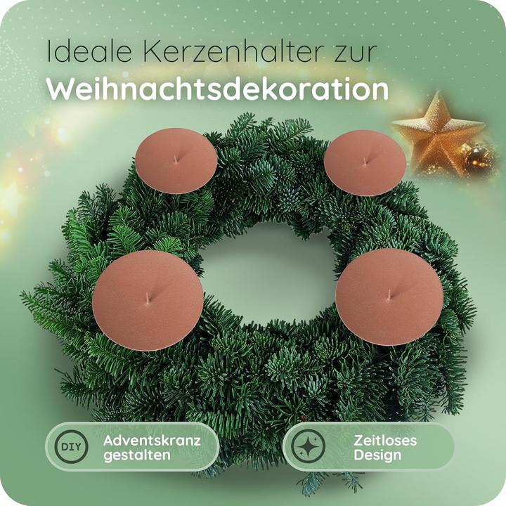 Produktbild Novaliv 8x Kerzenpick | Dorn, 12 cm ROST | Kerzenhalter für Adventskranz Kerzenpin Weihnachtskranz (12 x 12 x 12 cm)