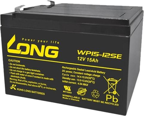 Long WP15-12SE WP15-12SE Bleiakku 12V 15Ah Blei-Vlies (AGM) (B x H x T) 151 x 103 x 99mm Flachsteck (12 V, 15 Ah)