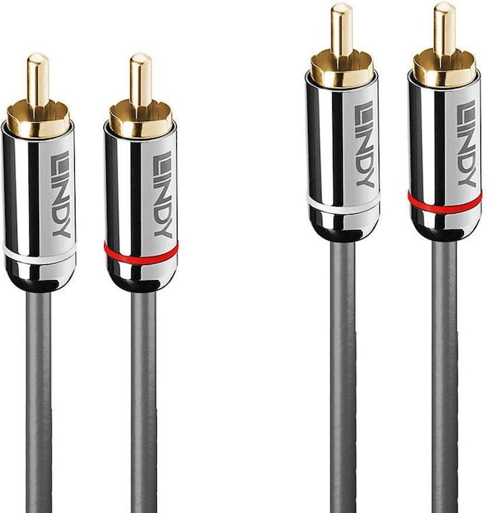 Productafbeelding Lindy Dubbele Phono Cromo Lijn (0.50 m, RCA)