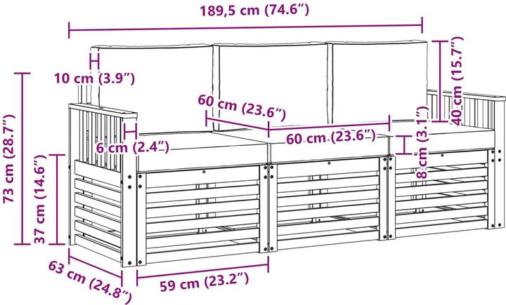Produktbild vidaXL Gartenmöbel-Sets