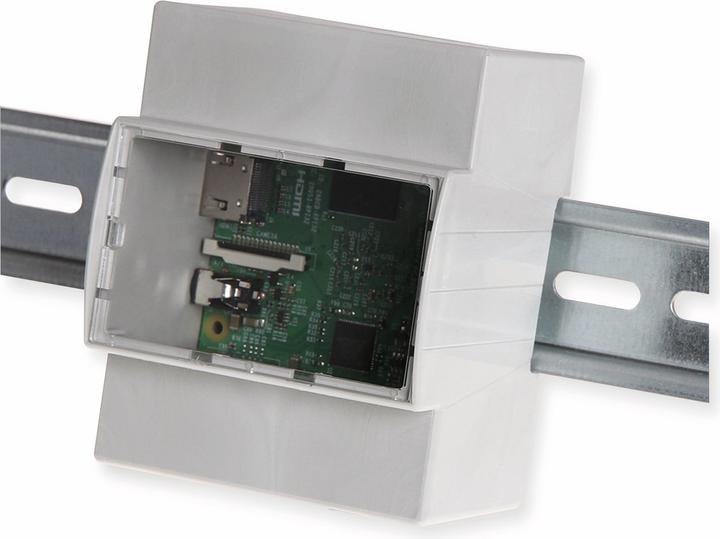Actual product image Raspberry Pi Top-hat rail case for 3, 2B, B+ RB-Case+07