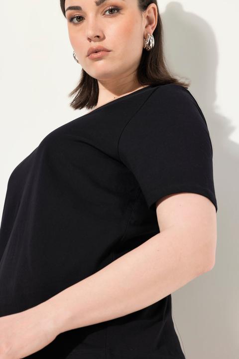 Actual product image Ulla Popken Modal Blend Short Sleeve Scoop Neck Tee (50, 52)