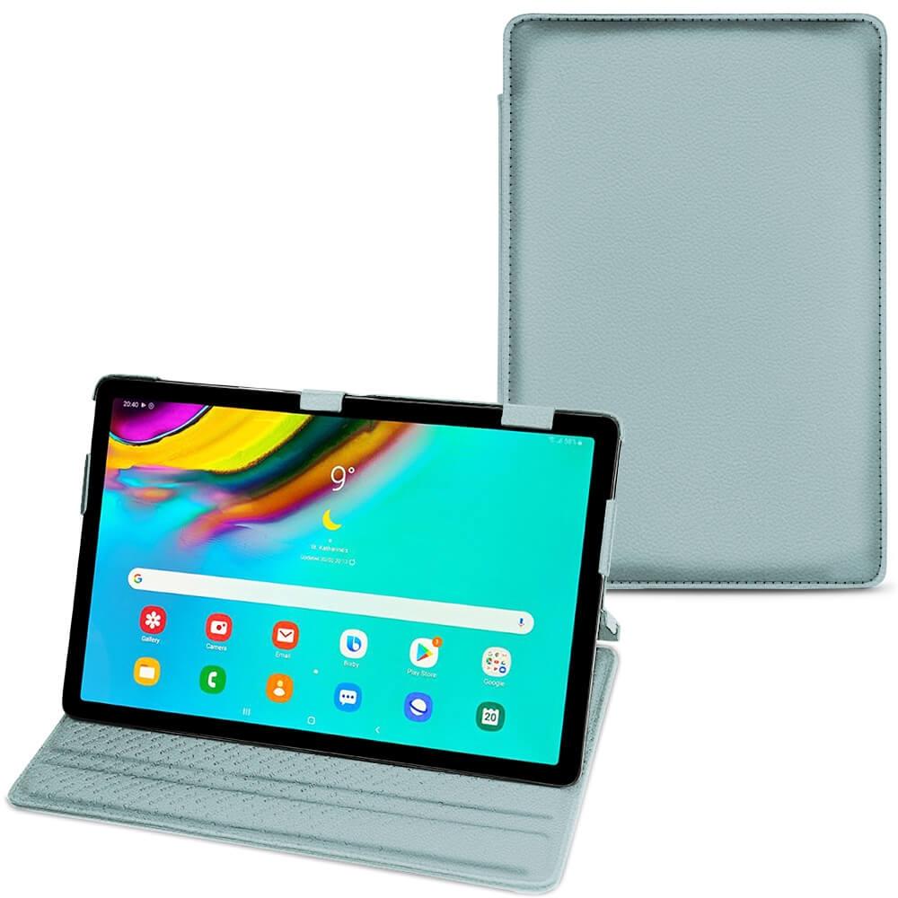 Noreve Lederschutzhülle horizontal (Galaxy Tab S5e), Tablet Hülle, Blau