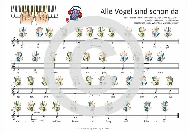 Actual product image Einfacher!-Geht-Nicht: 34 Kinderlieder BAND 1+2 für Klavier und Keyboard (+Play-Along Download (German, Bruno Waizmann, Martin Leuchtner, 2023)