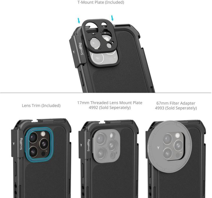 Produktbild SmallRig Mobile Dual Handheld Kit für iPhone 16 Pro Max (Cage)