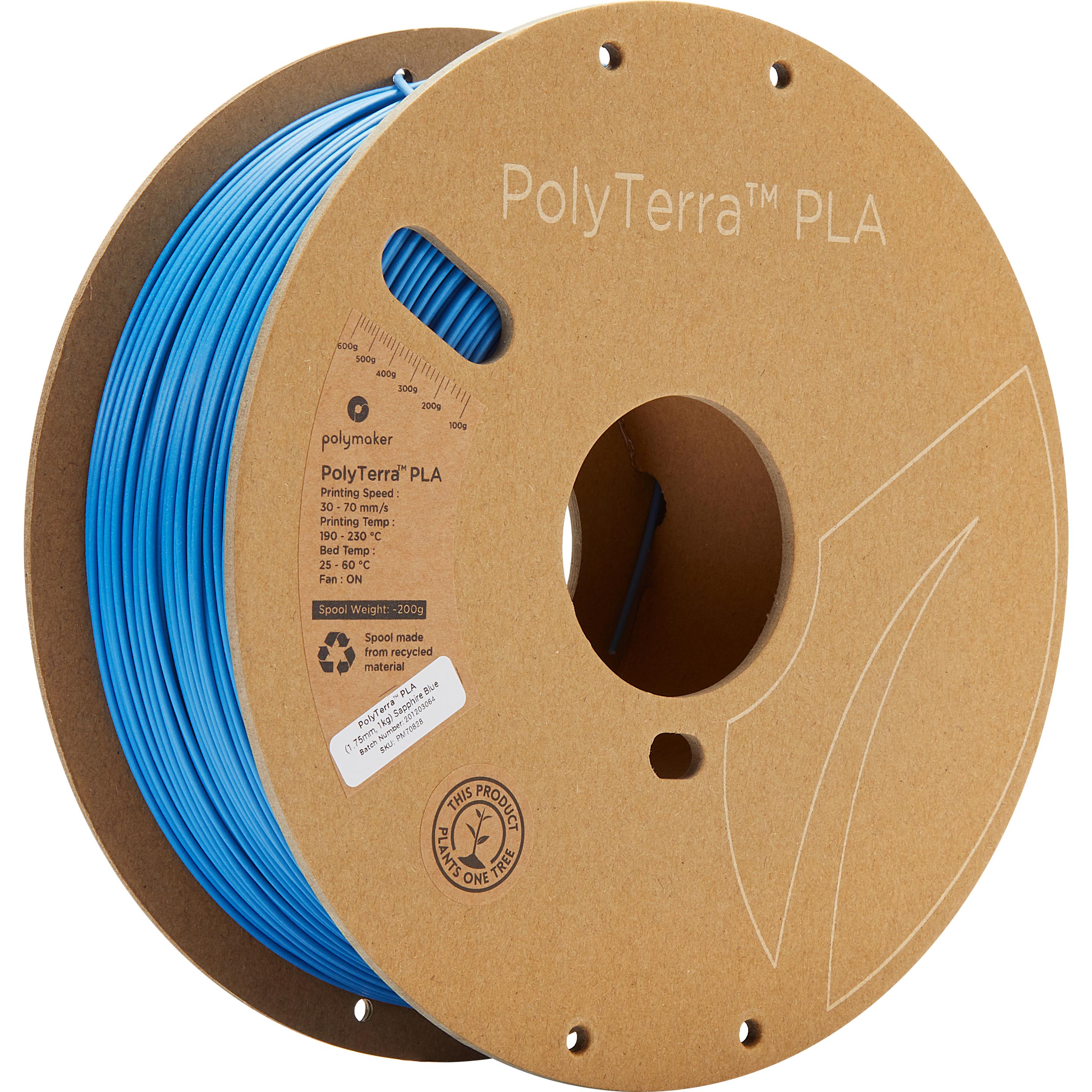 Thumbnail - Polymaker PolyTerra (PLA, 1.75 mm, 1000 g, Blau), 3D Filament, Blau