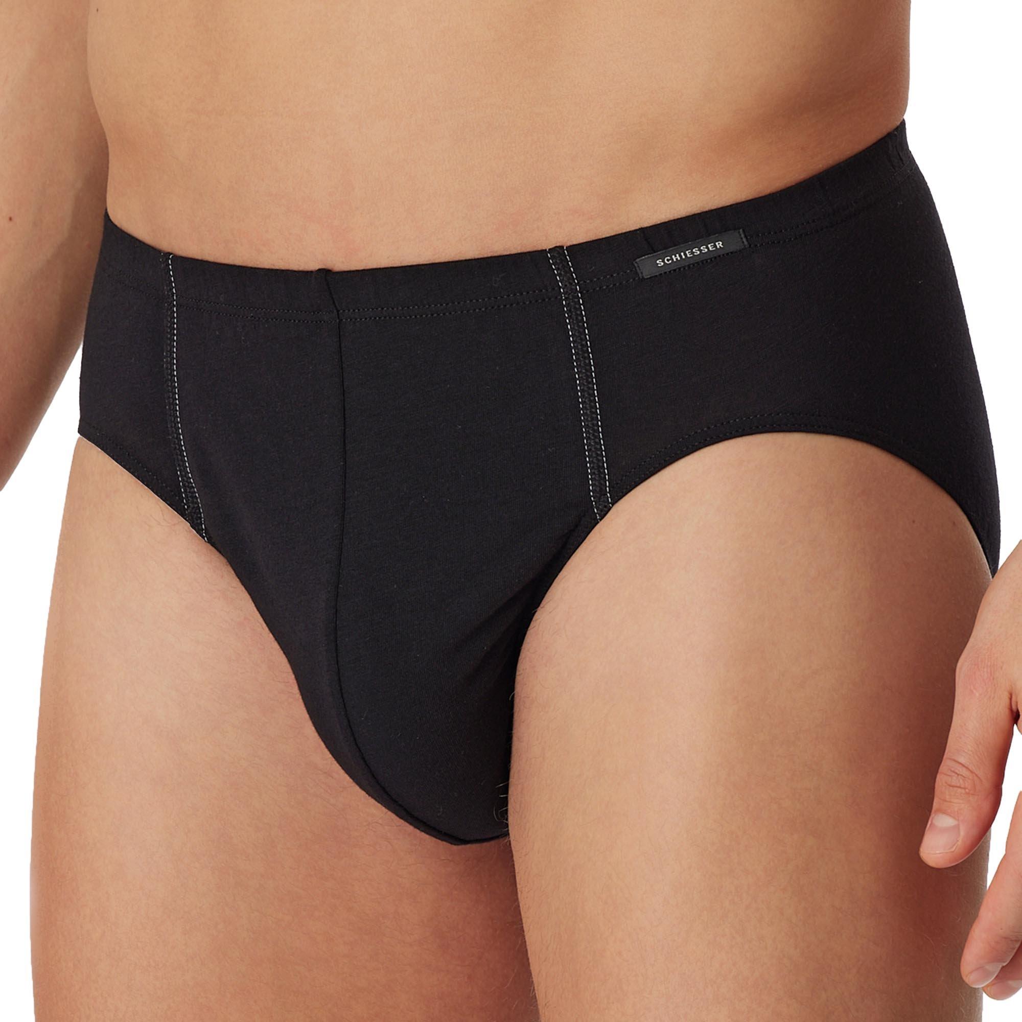 Thumbnail - Schiesser, Herren, Unterhosen, Slips, Schwarz, (M, 3er Pack)