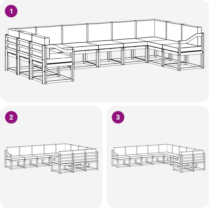 Produktbild vidaXL Outdoor-Sofa