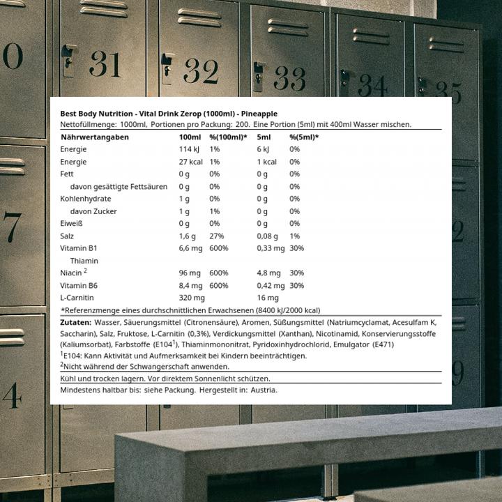 Actual product image Best Body Nutrition Vital (1 Piece, Liquid)