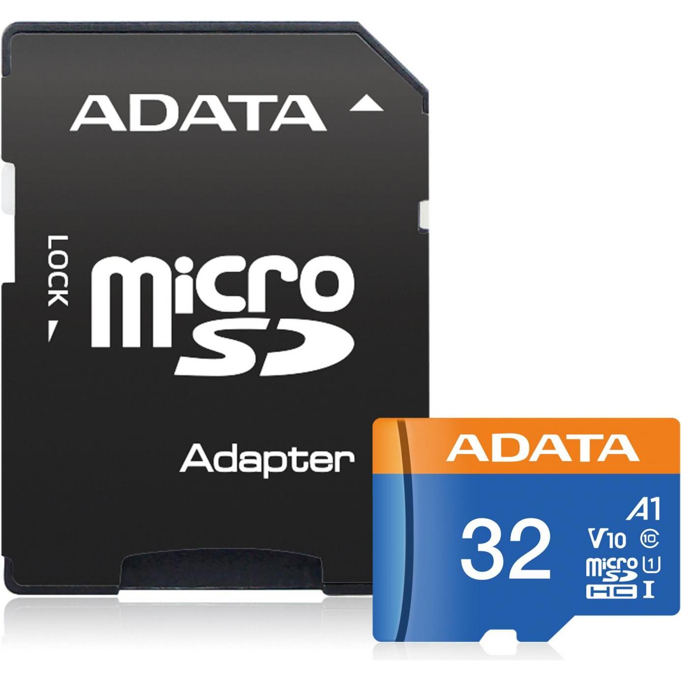 Thumbnail - Adata Premier Inkl. Adapter (32 GB, microSDHC, U1, UHS-I), Speicherkarte, Schwarz, Blau