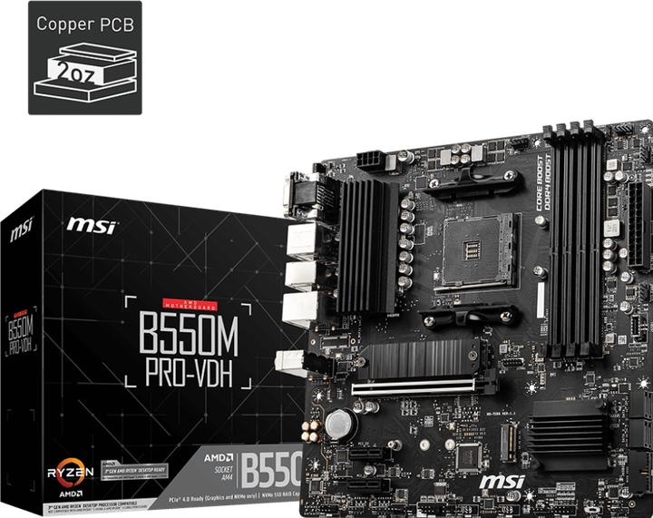 Immagine prodotto MSI Pro-VDH (AM4, AMD B550, mATX)