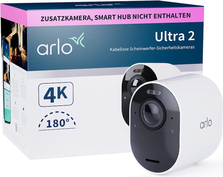 Produktbild Arlo Ultra 2 Spotlight Kamera, Zusatzkamera (3840 x 2160 Pixels)