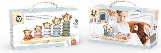 Image du produit NICI SP1003 Jouet à empiler Famille de singes 25,7x84x13,10cm