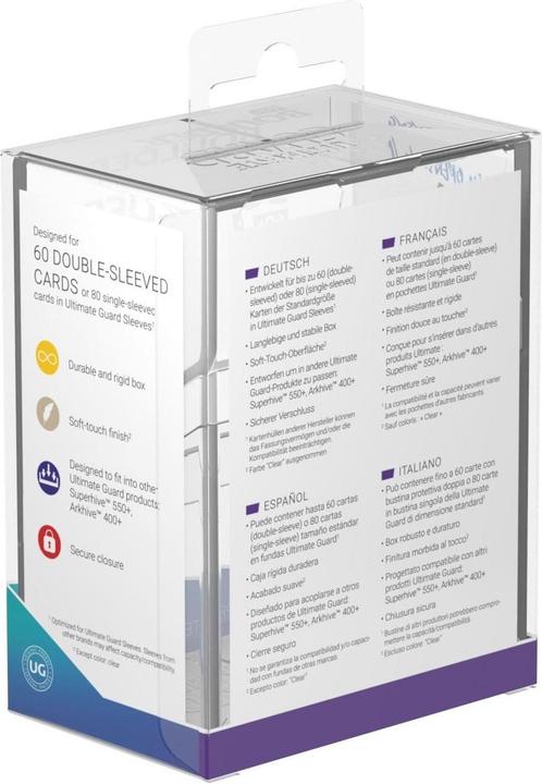 Actual product image Ultimate Guard UGD010887 - Boulder - 60+ Deck Case, Standard Size, Transparent