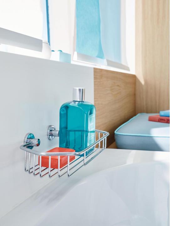 Image du produit tesa DRAAD Panier de douche avec solution adhésive sans perçage (6.50 x 27.50 x 13.50 cm)