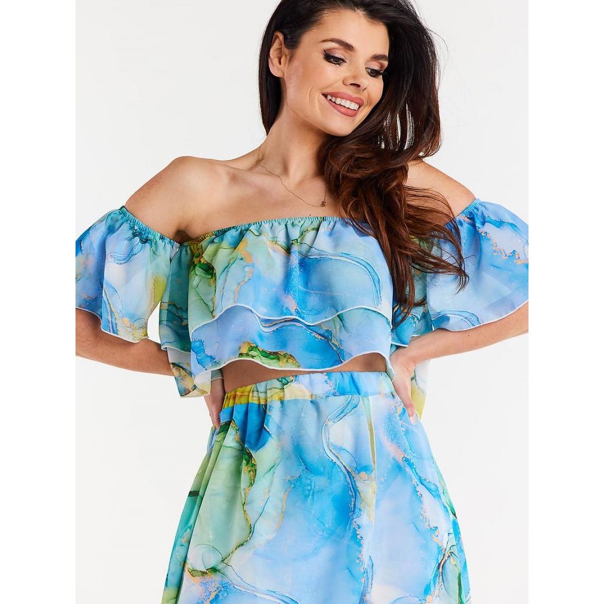 Awama, Damen, Bluse, Bluse, Mehrfarbig, (L, XL)