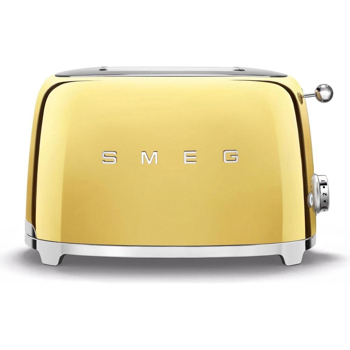 Smeg Compatto in stile anni '50, Tostapane, Oro