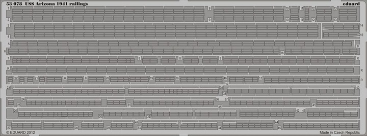 Actual product image Eduard USS Arizona 1941 railings 1/350 for HB