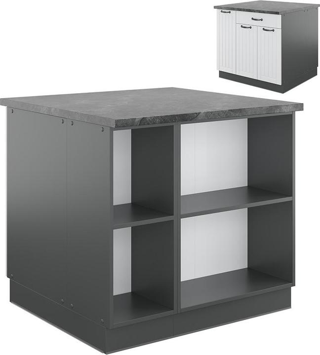 Anthrazit, Weiss Landhaus