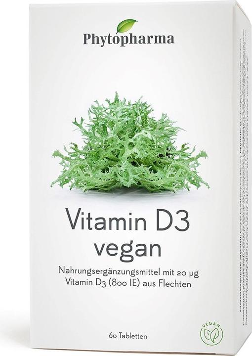 Produktbild Phytopharma Vitamin D3 Tablette vegan (60 Stück, Tabletten, 24 g)