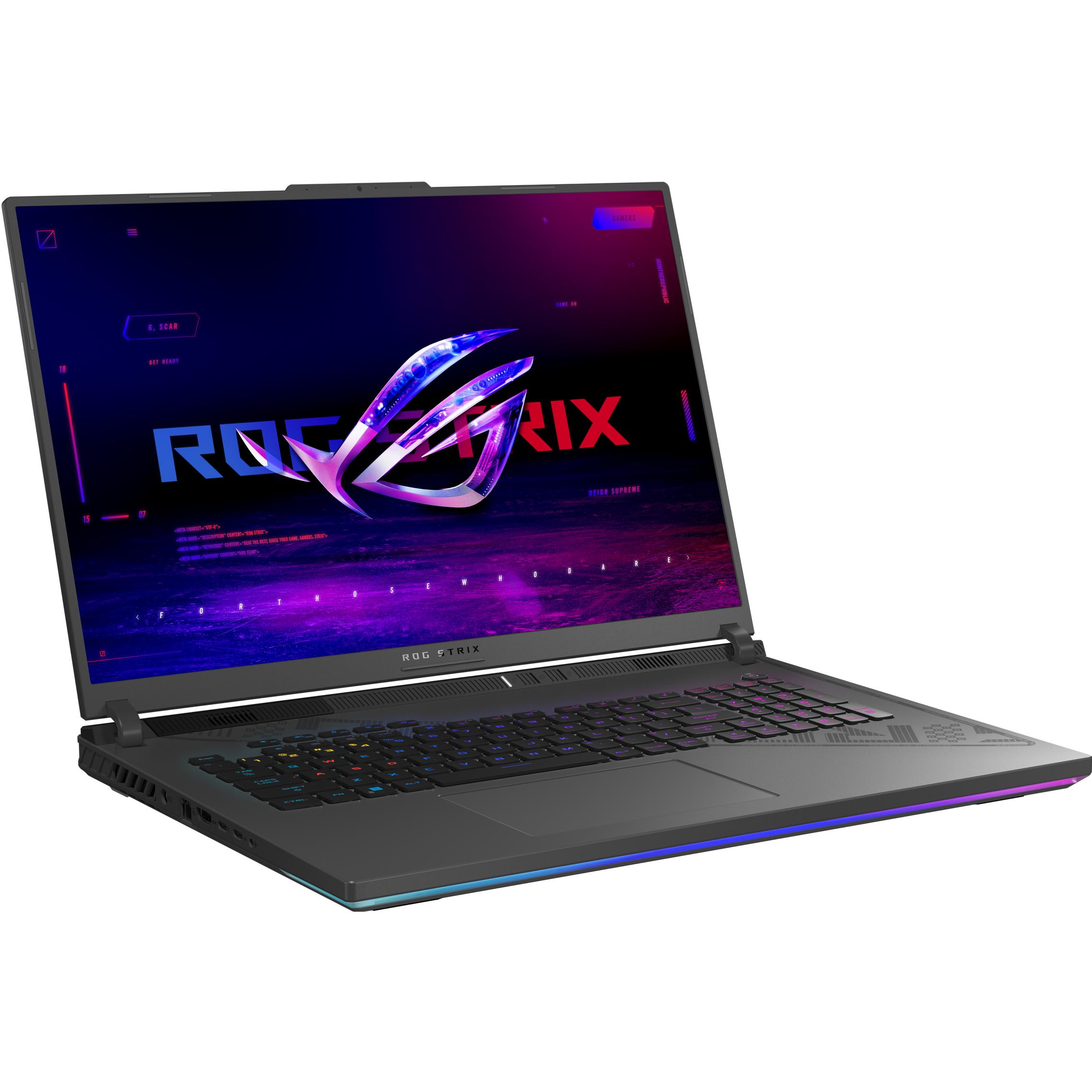 ASUS ROG Strix G18 RTX 4060 (18", 1000 GB, 16 GB, DE, Intel Core i7-13650HX), Notebook, Grau