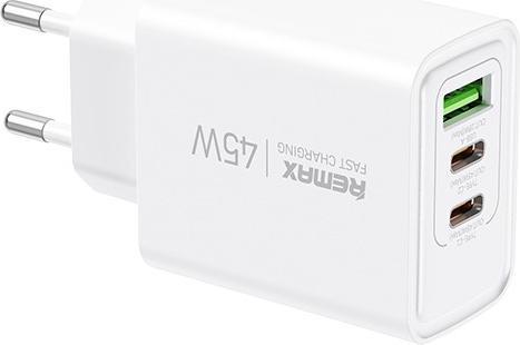 Remax KIDDY SERIES 45W RP-U139 2xUSB-C/1xUSB WEISSES Wandladegerät (45 W, 3 ports)
