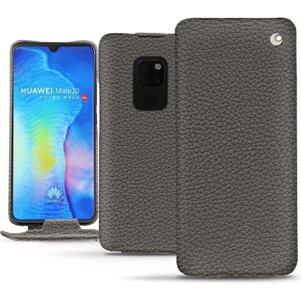 Noreve Lederschutzhülle vertikal (Huawei Mate 20), Smartphone Hülle, Grau