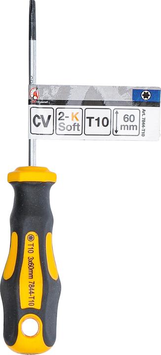 Produktbild BGS Schraubendreher T-Profil (für Torx) T10 Klingenlänge 60 mm (Pin-torx)