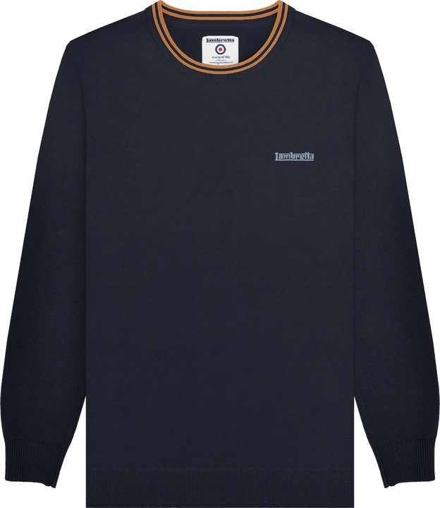Actual product image Lambretta Mens Knitted Tipped Jumper (4XL)