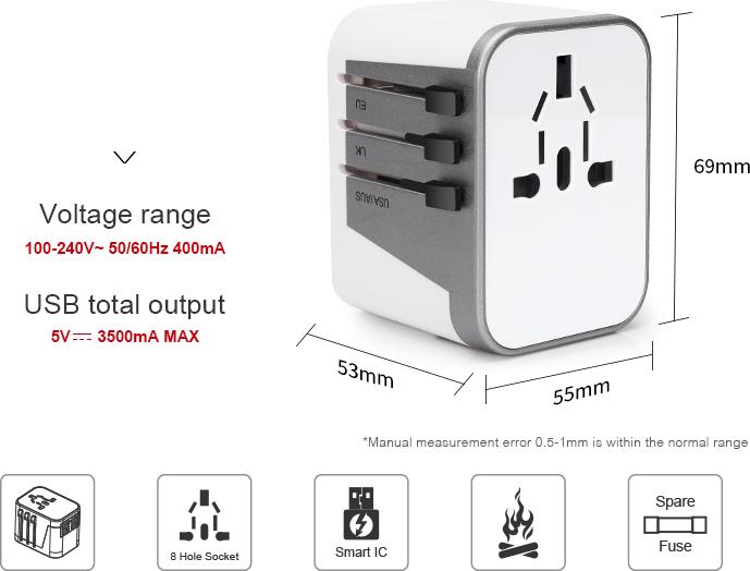 Actual product image Effect Audio Lionheart Travel Adapter Orange NL
