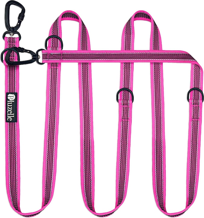 Actual product image Bluzelle 3m dog lead, double lead with carabiner, adjustable (Dog)
