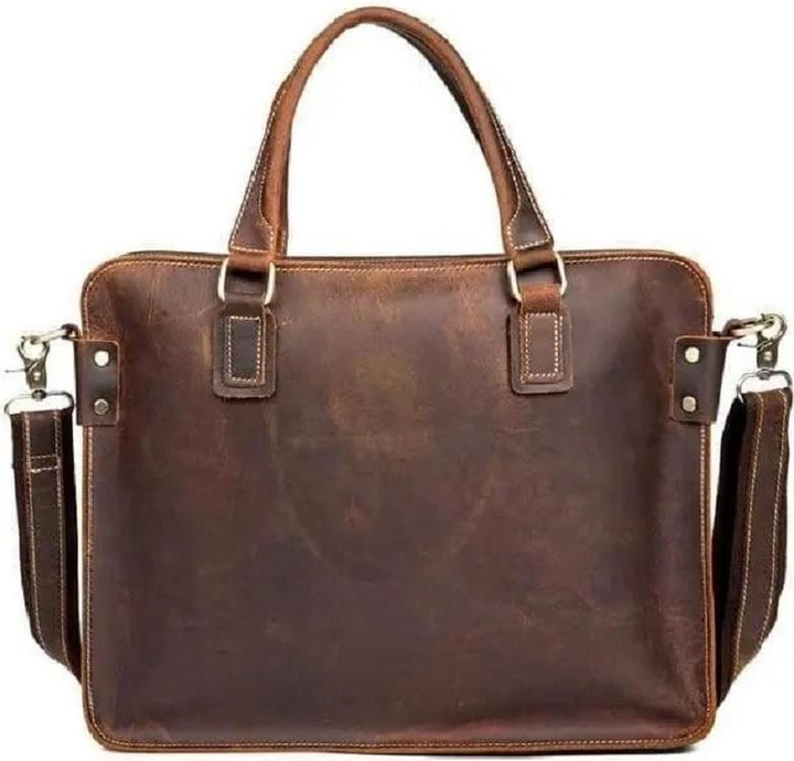Only-Bags.Store Leder Aktentasche, Leder Messenger Bag, Laptop Tasche