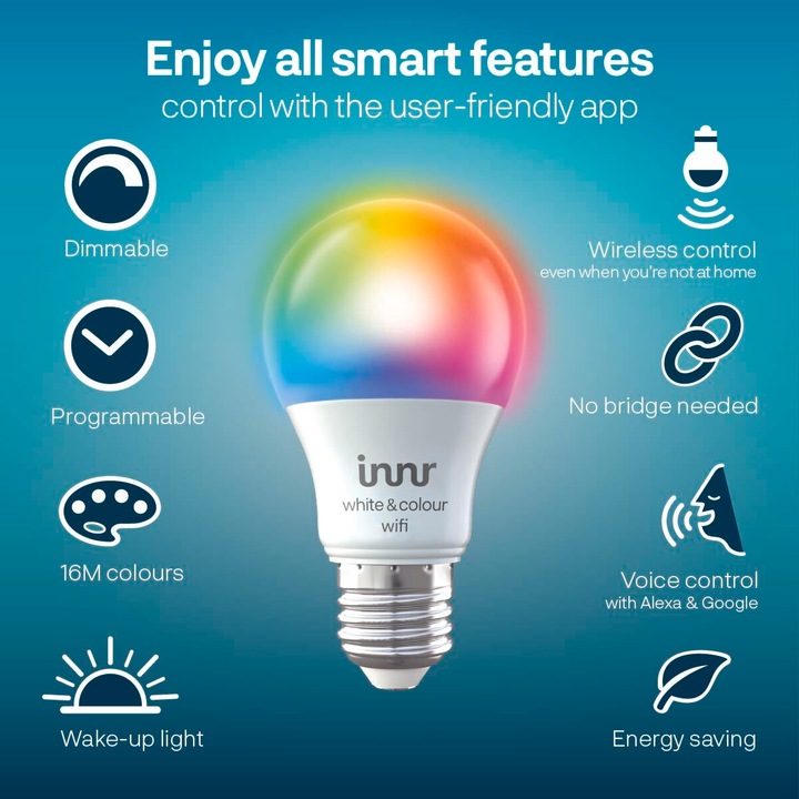 Image du produit Innr WRB 785 C-2 RGBW (E27, 9.20 W, 806 lm, 2 x, F)