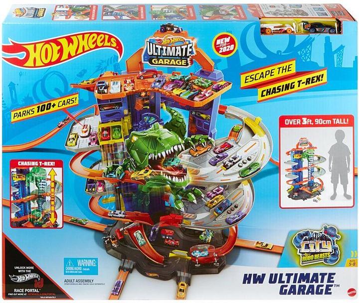 Actual product image Hot Wheels City Megacity Parking Garage with T-Rex Attack