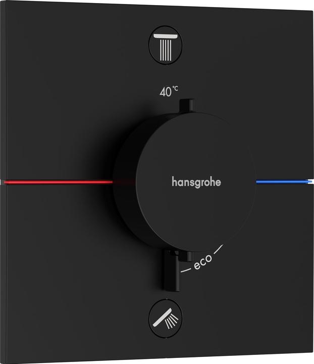 Actual product image hansgrohe ShowerSelect Comfort E thermostat, concealed, 2 consumers, square rosette, 15572