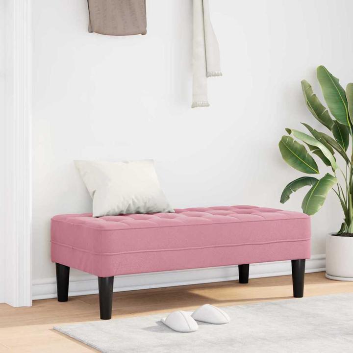 Actual product image vidaXL Samt Ottoman (57 cm)