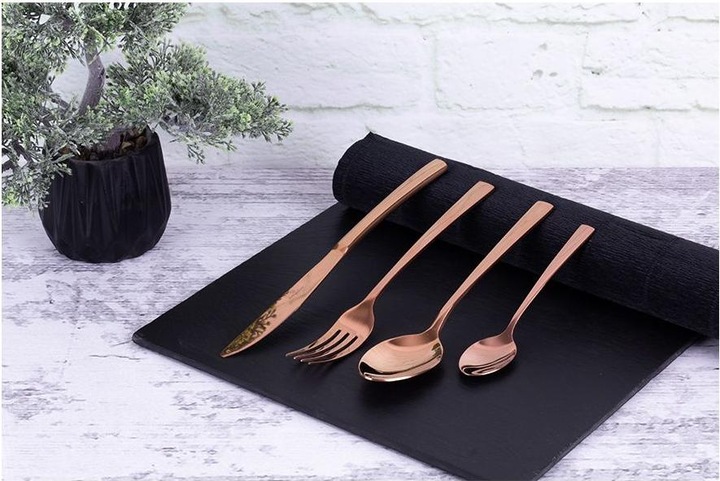 Produktbild BerlingerHaus Besteckset Metallic Line Rosegold 16-teilig (16 Stück, Besteck Set)