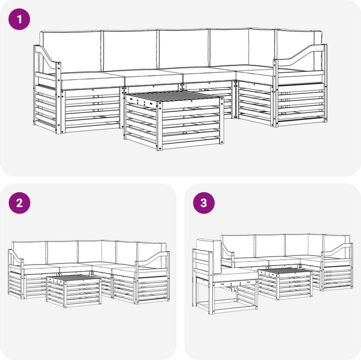 Produktbild vidaXL Outdoor-Sofa