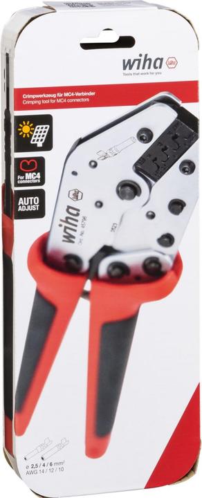 Actual product image Wiha 45796 Crimping pliers 1 piece Photovoltaic connector, solar connector 2.5 to 6mm² (250 mm)