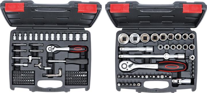 Image du produit BGS Coffret de douilles 6,3 mm (1/4") + 12,5 mm (1/2") en pouces 174 pièces (1/4")
