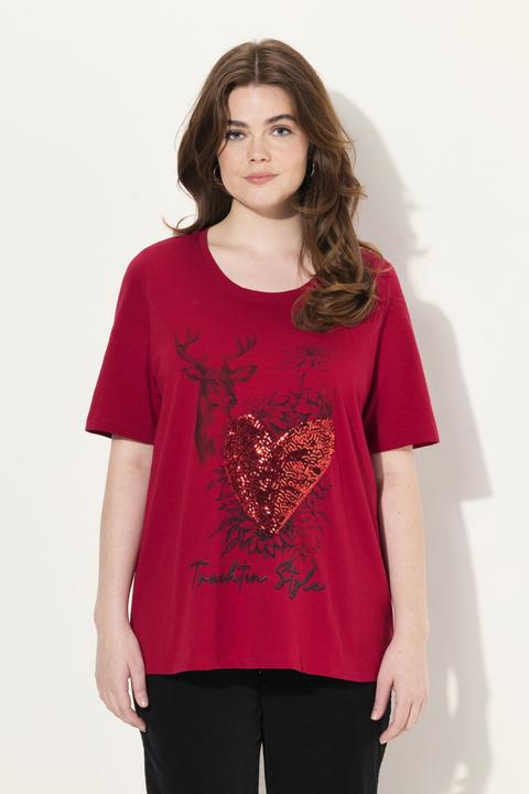 Actual product image Ulla Popken Sequined Graphic Tee (42, 44)