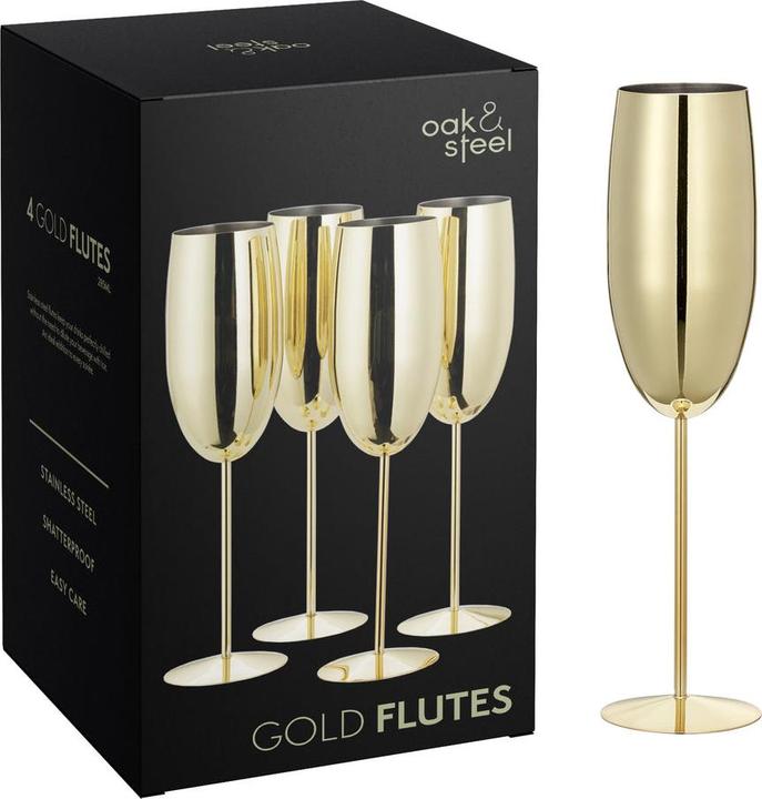 Produktbild Oak & Steel Sektgläser (28.50 cl, 4 Gläser, Sektgläser)