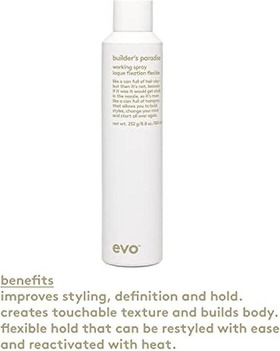 Actual product image Evo Lak na vlasy se stř™ednÃ fixacÃ Builder's Paradise (Working Spray) 300 ml (300 ml)