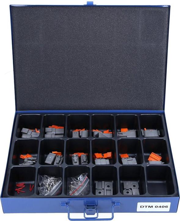 Produktbild Kalitec DEUTSCH Stecker Sortiment Kasten Set 154-teilige Verbinder Box DTM-Serie I Original vom deutschen Hä
