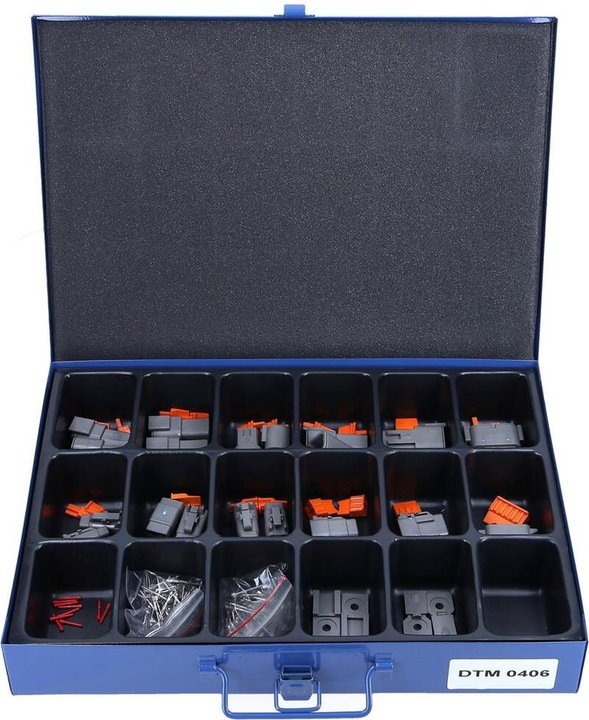 Produktbild Kalitec DEUTSCH Stecker Sortiment Kasten Set 154-teilige Verbinder Box DTM-Serie I Original vom deutschen Hä